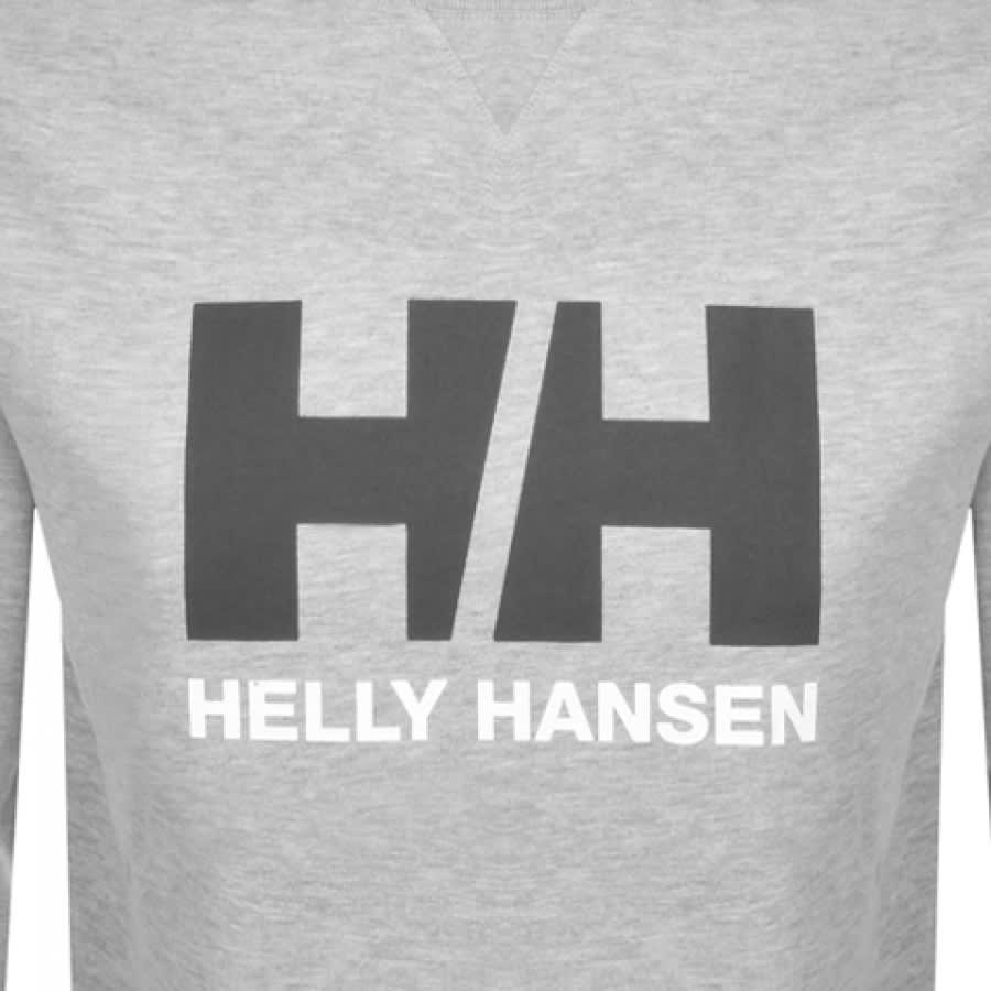 Alternative Image for ProductHelly Hansen Logo Crew Neck Sweatshirt Grey3